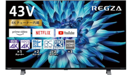 今売れてる4Kチューナー搭載テレビTOP10、REGZAがAQUOSを逆転して3週